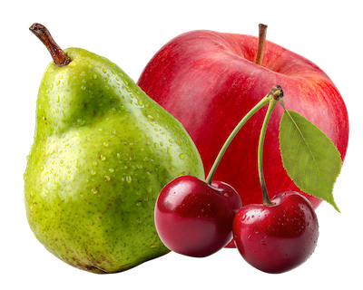 A Pear, Apple and Cherry