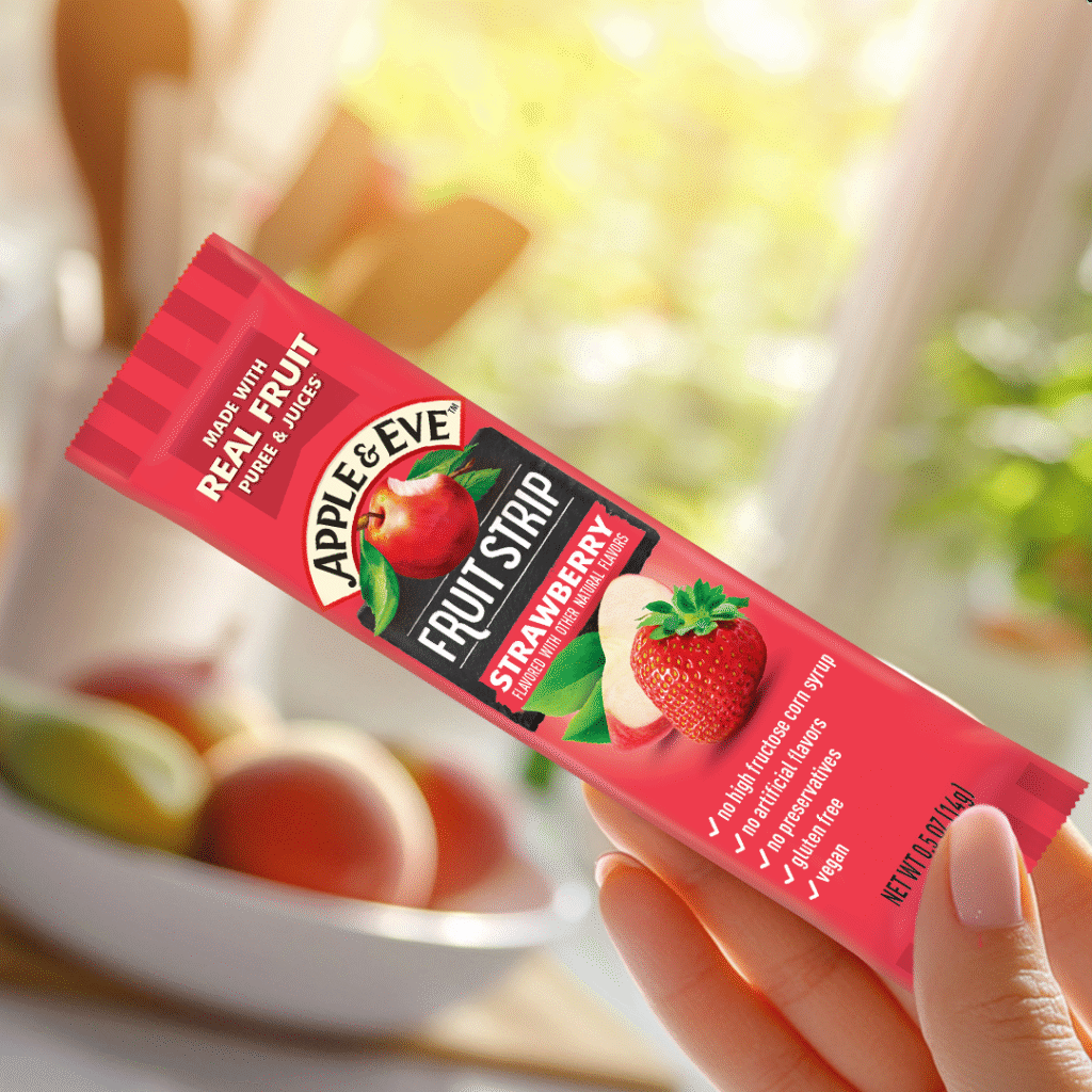 Fruit Strip Package held by womens hand