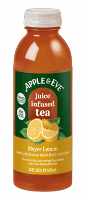Bottle of Apple & Eve Meyer Lemon Tea