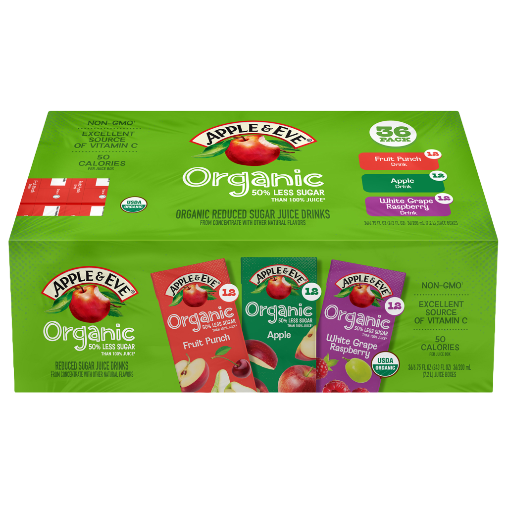 Organic Reduced Sugar Juice Drink Variety Pack – 36 count